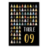 Festive Fir Trees, Kerstmis Kaart (Achterkant)