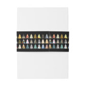 Festive Fir Trees, Kerstmis Uitnodigingen Wikkel (Achterkant Voorbeeld)