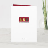 Festive Fir Trees, Red Kerstgroet Kaart (Achterkant)
