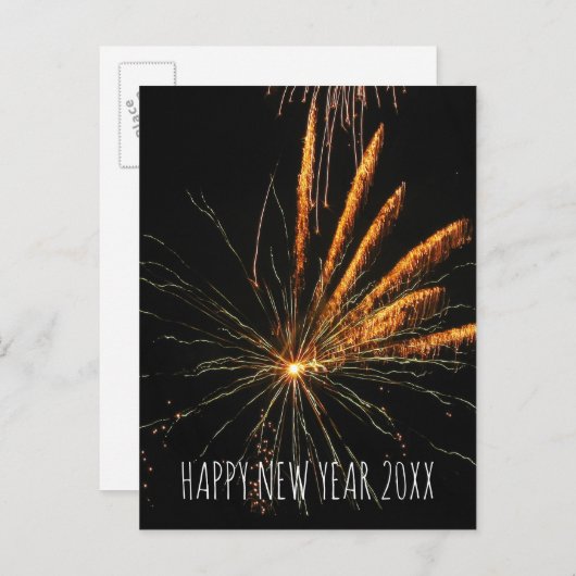 Festive Fireworks Photo Happy New Year 2023 Feestdagenkaart (Voorkant / Achterkant)