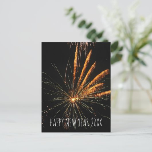 Festive Fireworks Photo Happy New Year 2023 Feestdagenkaart (Staand voorkant)