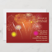 Festive Fireworks-uitnodiging Kaart (Voorkant)
