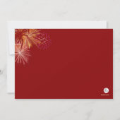 Festive Fireworks-uitnodiging Kaart (Achterkant)