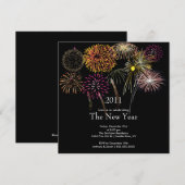 Festive Fireworks - Uitnodiging nieuwjaarspartij (Voorkant / Achterkant)