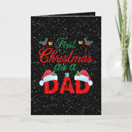 Festive first Dad Kerstmis voegt sentiment toe Feestdagen Kaart