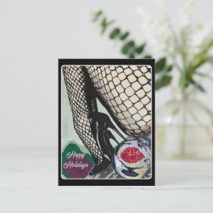 'Festive Fishnets' Schilderij op een Briefkaart