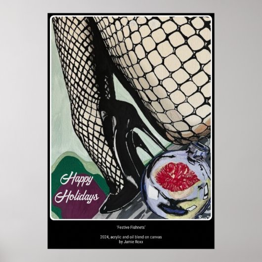 'Festive Fishnets' Schilderij op een Poster (Voorkant)