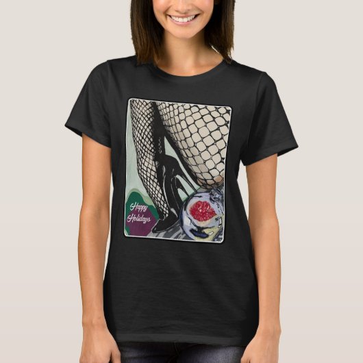 'Festive Fishnets' Schilderij op een T-shirt (Voorkant)