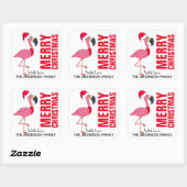 Festive Flamingo Kerstmis Label (Vel)