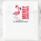 Festive Flamingo Kerstmis Label (Tas)