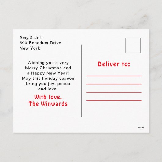 Festive Flamingo Merry Christmas Feestdagenkaart (Achterkant)