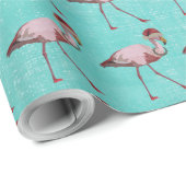 FESTIVE FLAMINGO Wrapping Paper Cadeaupapier (Rol Hoek)