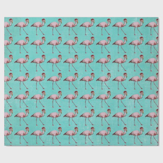FESTIVE FLAMINGO Wrapping Paper Cadeaupapier (Vlak)