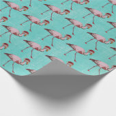 FESTIVE FLAMINGO Wrapping Paper Cadeaupapier (Hoek)