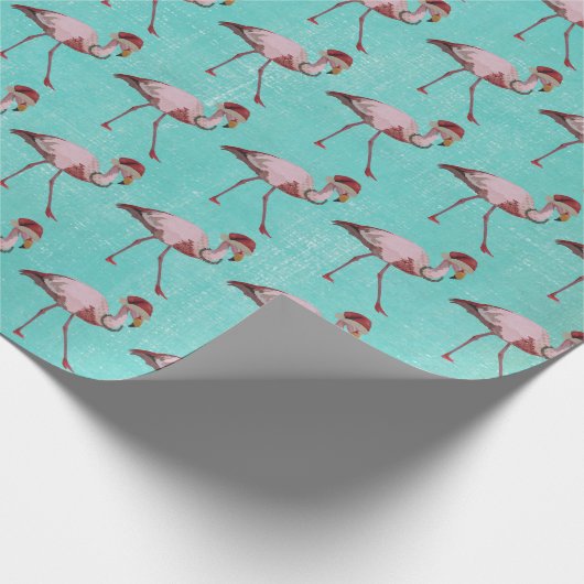 FESTIVE FLAMINGO Wrapping Paper Cadeaupapier (Hoek)