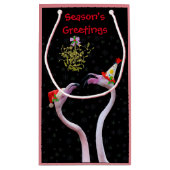 Festive Flamingos Gift Bag Klein Cadeauzakje (Achterkant)