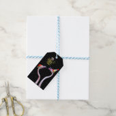 Festive Flamingos Gift-Labels Cadeaulabel (Met Touw)