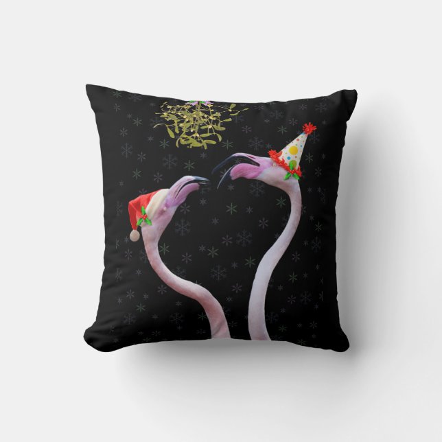 Festive Flamingos Pillow Kussen (Voorkant)