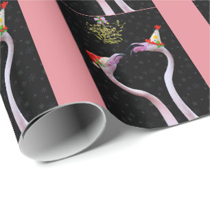 Festive Flamingos Wrapping Paper Cadeaupapier