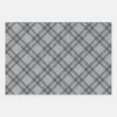 Festive flannel plaid wrapting paper - houtskool (Voorkant)