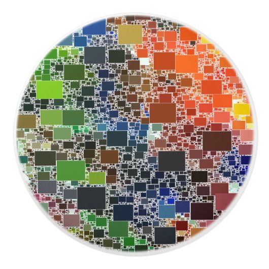 Festive Floating Tile Artwork Keramische Knop (Voorkant)