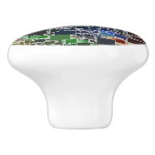 Festive Floating Tile Artwork Keramische Knop (Zijkant)