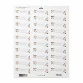 Festive Floral Christmas Holiday Return Address Etiket (Full Sheet)