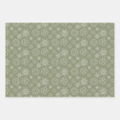 Festive Floral, Dots and Leaves - Inpakpapier Vel (Voorkant)