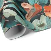 Festive Floral Elegance Cadeaupapier (Rol Hoek)