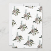 Festive Floral Geometric Lijst Holiday Photo Card Feestdagenkaart (Achterkant)