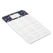 Festive Florals in Navy, 4 x 6 jaar, Magnet van de Magneet (Rechterzijde)