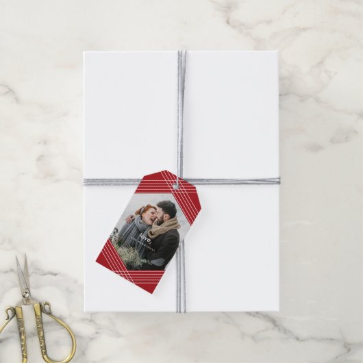 Festive Focus | Rood | Cadeaulabel (Met Touw)