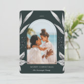 Festive Foliage Arch Photo Lijst Feestdagenkaart (Staand voorkant)