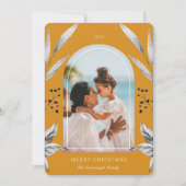 Festive Foliage Arch Photo Lijst Holiday Kaart (Voorkant)