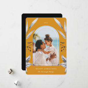 Festive Foliage Arch Photo Lijst Holiday Kaart