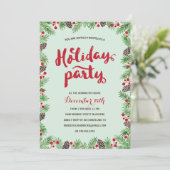 Festive Foliage | Calligrafie-feestdag Kaart (Staand voorkant)
