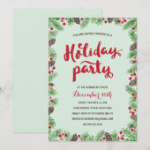 Festive Foliage | Calligrafie-feestdag Kaart (Voorkant / Achterkant)