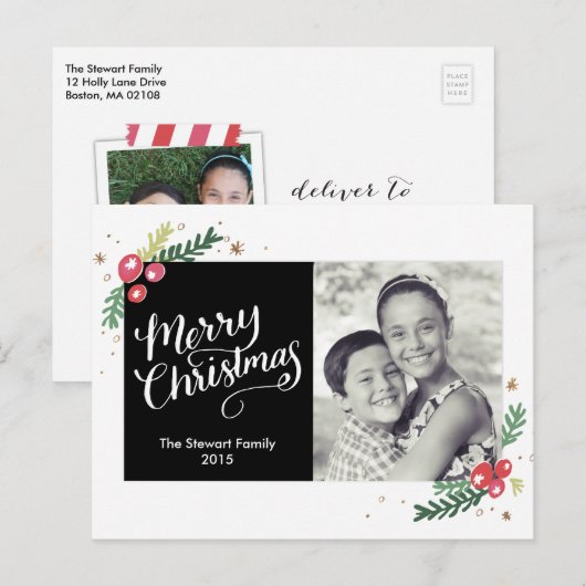 Festive Foliage Collectie Feestdagenkaart (Voorkant / Achterkant)