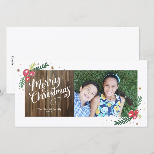 Festive Foliage Collectie Feestdagenkaart (Voorkant / Achterkant)