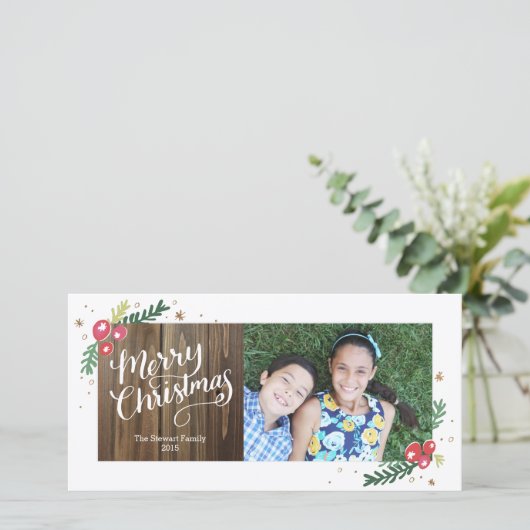 Festive Foliage Collectie Feestdagenkaart (Staand voorkant)