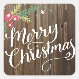 Festive Foliage Collectie Vierkante Sticker