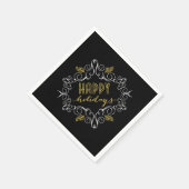 Festive Foliage Deco Gold Lijst Holiday Party Servetten (Hoek)