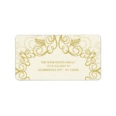 Festive Foliage Deco Lijst Holiday Adresetiketten Etiket (Voorkant)