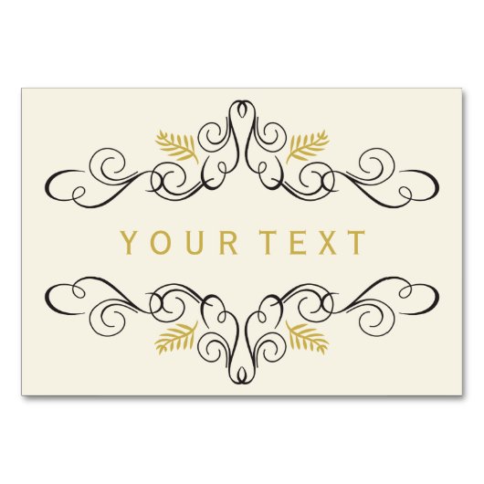 Festive Foliage Deco Lijst Holiday Food Table Sign Kaart (Achterkant)