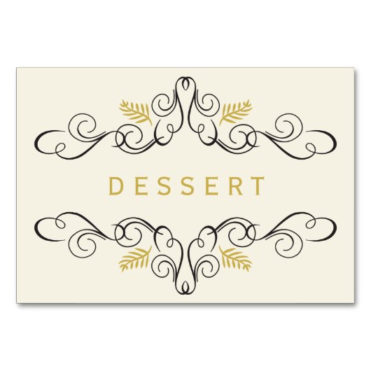 Festive Foliage Deco Lijst Holiday Food Table Sign Kaart (Voorkant)