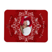 Festive Foliage Deco Lijst Holiday Foto Magnet Magneet (Horizontaal)
