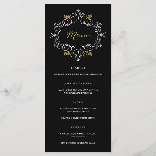 Festive Foliage  Deco Lijst Holiday Party Menu (Voorkant)