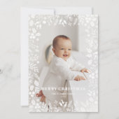 Festive Foliage Lijst Overlay - kerstfoto Feestdagenkaart (Voorkant)