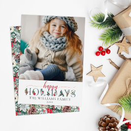 Festive Foliage Prettige feestdagen Floral Greetin Kaart