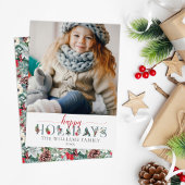 Festive Foliage Prettige feestdagen Floral Greetin Kaart